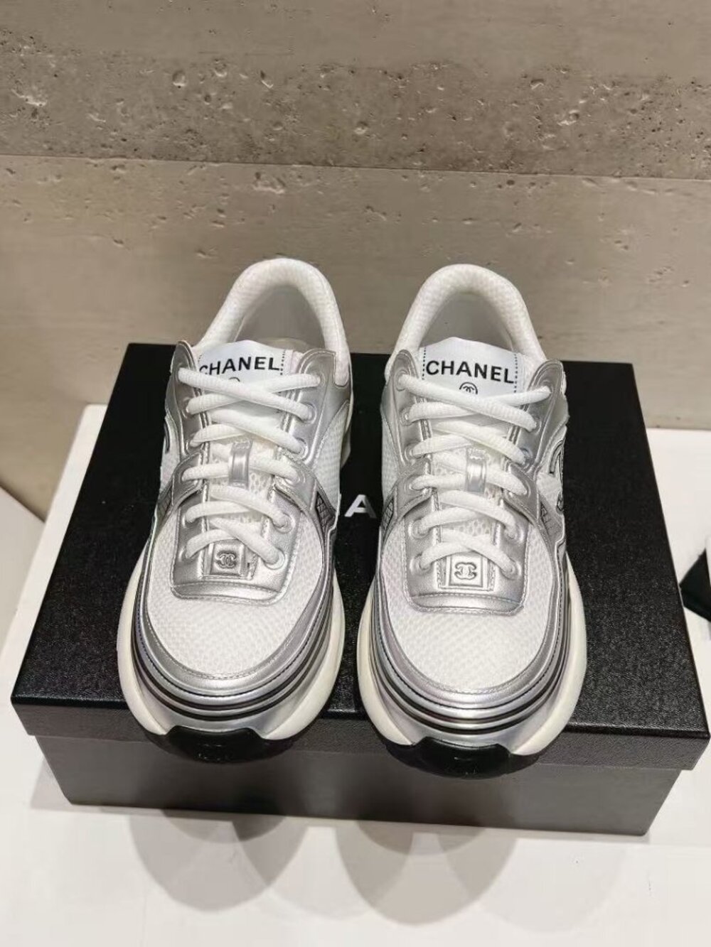 Authentic Chanel Platform Dad Shoes View 2